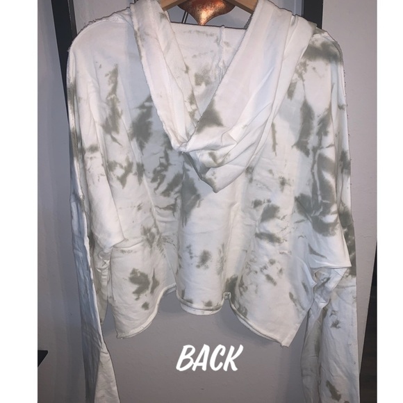 Last Dusky Sage Drop Cropped Tie Dye Hoodie - Picture 7 of 13